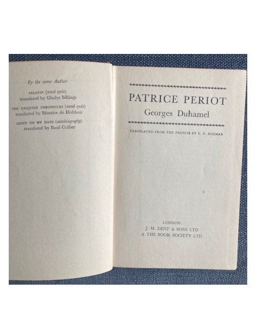 Patrice Periot, by Georges Duhamel, translated by E. F. Bozman