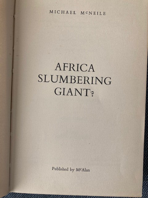 Africa Slumbering Giant?  by Michael McNeile