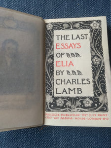 The Last Essays of Elia, by Charles Lamb