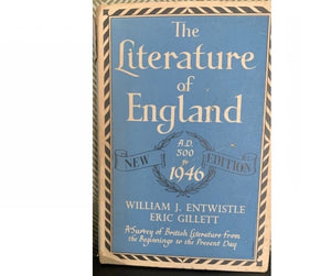 The Literature of England AD 500-1946, by William J. Entwistle and Eric Gillett