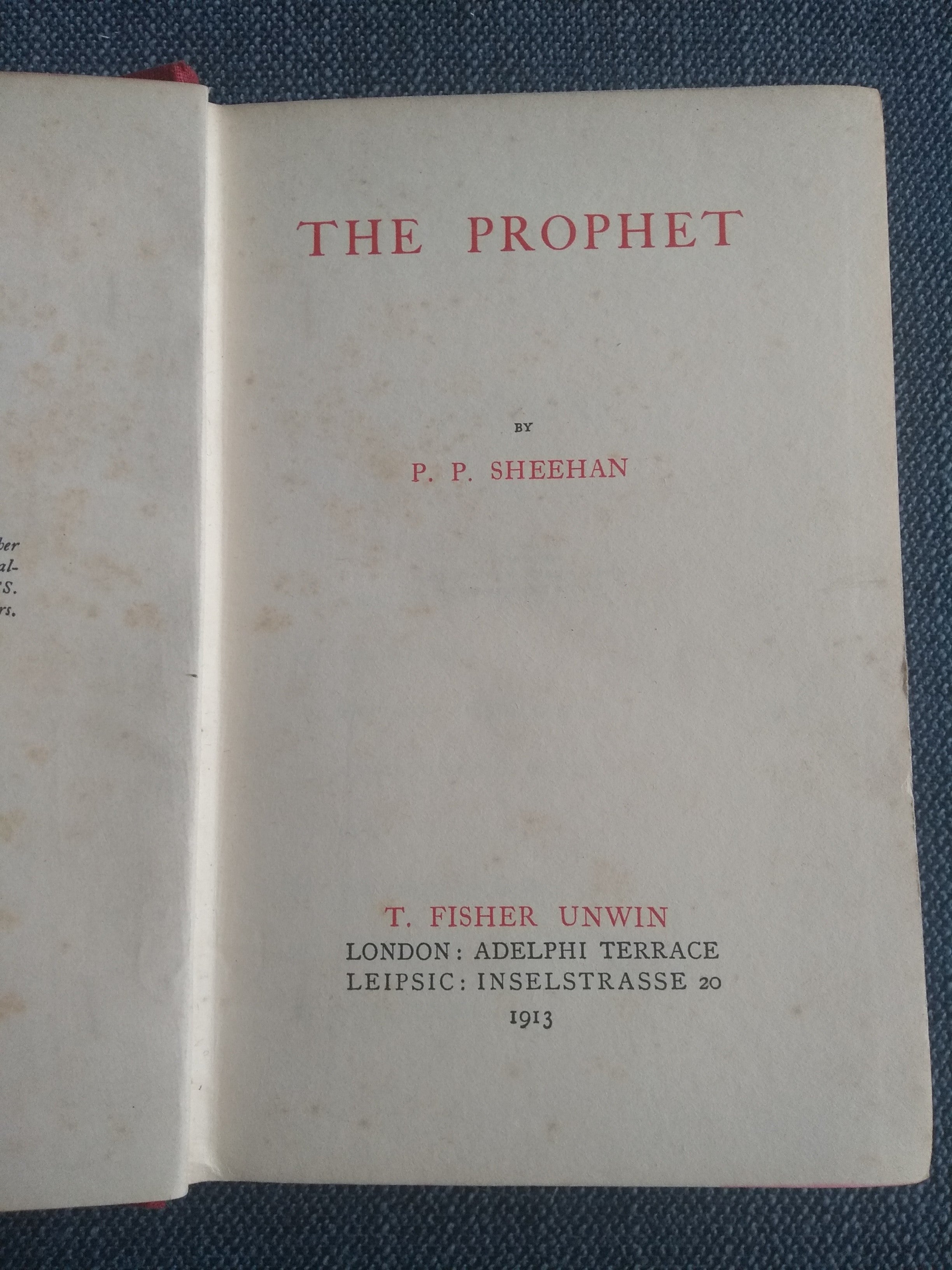 The Prophet, by P P Sheehan